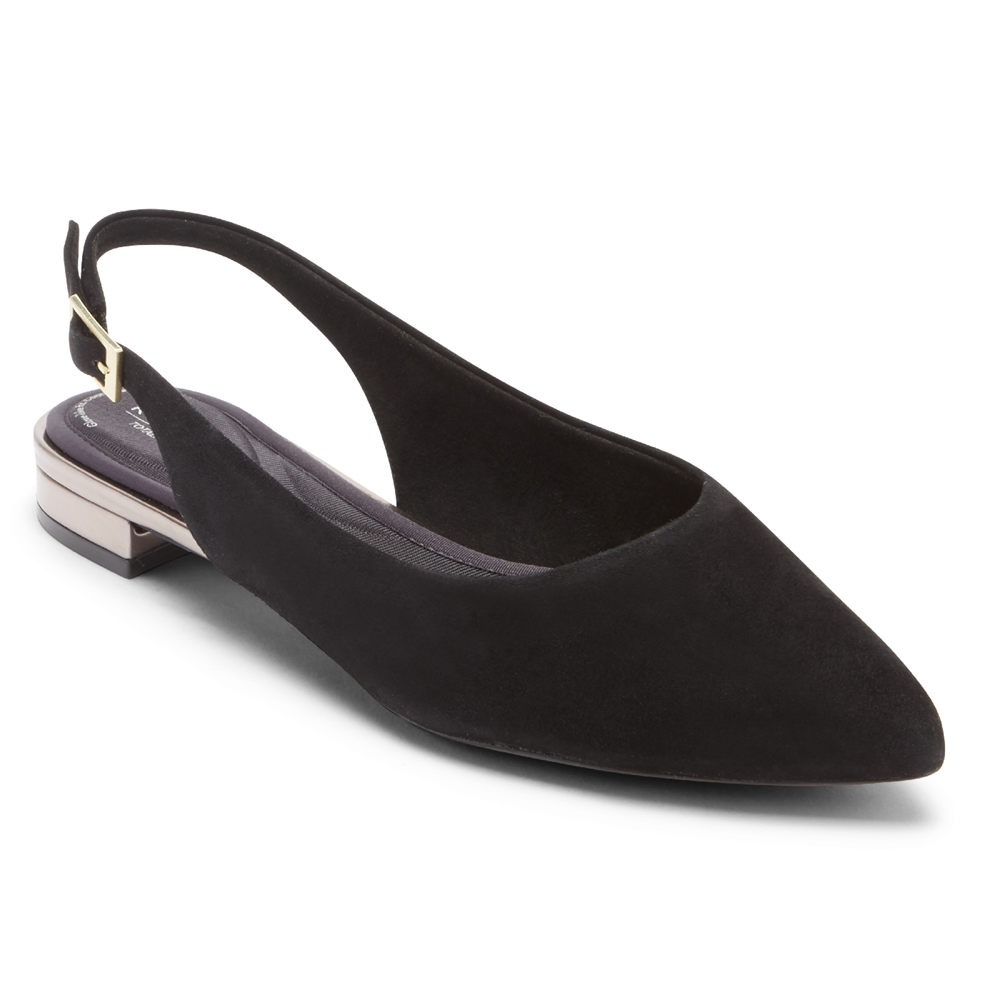 Rockport Womens Slingback Black - Total Motion Adelyn - UK 329-CBWUQR